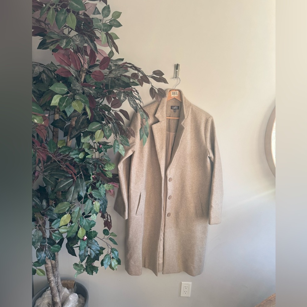 Orb polyester Tan Trench Coat - Picture 2 of 5